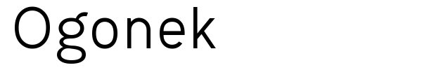 Ogonek font preview